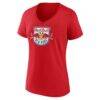 New York Red Bulls Women's Official Logo V-Neck T-Shirt - Red - Side View