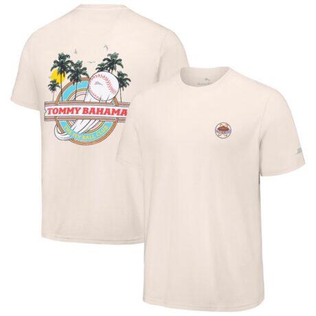 Houston Astros Tommy Bahama Fly Ball Club T-Shirt - Cream - Front View