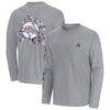 Atlanta Braves Tommy Bahama Tropic Curveball Lux Long Sleeve T-Shirt - Gray - Front View