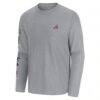 Atlanta Braves Tommy Bahama Tropic Curveball Lux Long Sleeve T-Shirt - Gray - Side View