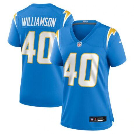 Kendall Williamson Los Angeles Chargers Nike Women's Team Game Jersey - - Front View