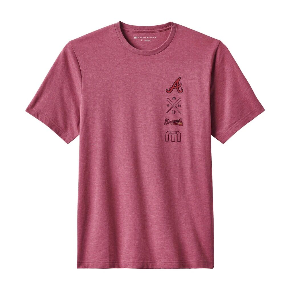 Atlanta Braves TravisMathew Sunset Slam 2.0 T-Shirt - Heather Red