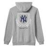 New York Yankees TravisMathew Fleece Stadium Hoodie - Gray - Detail View