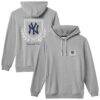 New York Yankees TravisMathew Fleece Stadium Hoodie - Gray - Front View