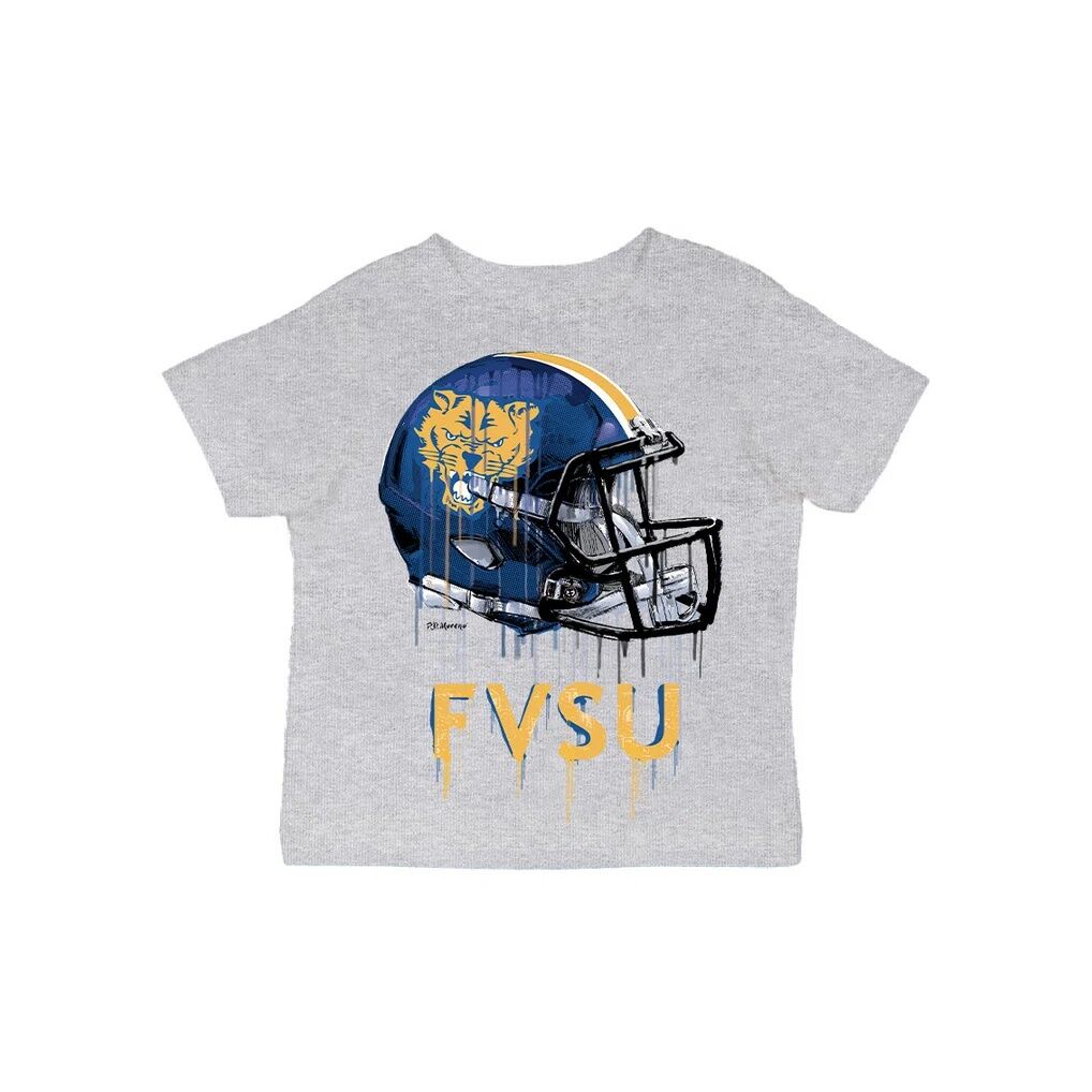 Fort Valley State Wildcats Vive La Fete Infant Dripping Football Helmet T-Shirt