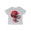 Arkansas State Red Wolves Vive La Fete Infant Dripping Football Helmet T-Shirt - Gray - Front View