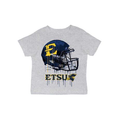 ETSU Buccaneers Vive La Fete Infant Dripping Football Helmet T-Shirt - Gray - Front View