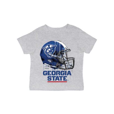 Georgia State Panthers Vive La Fete Infant Dripping Football Helmet T-Shirt - Gray - Front View