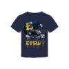 ETSU Buccaneers Vive La Fete Toddler Dripping Football Helmet T-Shirt - Navy - Front View