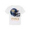 Fort Valley State Wildcats Vive La Fete Toddler Dripping Football Helmet T-Shirt - White - Front View