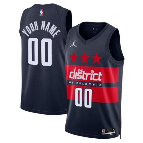 Washington Wizards Jordan Brand Unisex 2024/25 Custom Swingman Jersey - Navy - Front View