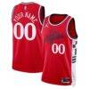 LA Clippers Jordan Brand Unisex 2024/25 Custom Swingman Jersey - Red - Back View