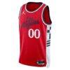 LA Clippers Jordan Brand Unisex 2024/25 Custom Swingman Jersey - Red - Side View