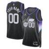 Utah Jazz Jordan Brand Unisex 2024/25 Custom Swingman Jersey - Black - Front View