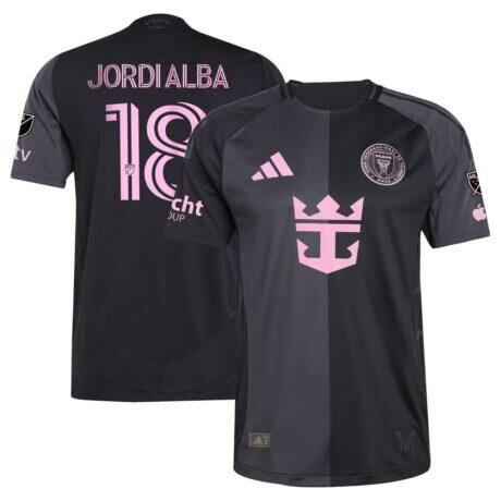 Jordi Alba Ramos Inter Miami CF adidas 2025 The Fortitude Kit Authentic Player Jersey - Black - Front View