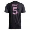 Sergio Busquets Inter Miami CF adidas 2025 The Fortitude Kit Replica Player Jersey - Black - Detail View