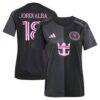 Jordi Alba Ramos Inter Miami CF adidas Women's 2025 The Fortitude Kit Replica Player Jersey - Black - Front View