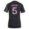 Sergio Busquets Inter Miami CF adidas Women's 2025 The Fortitude Kit Replica Player Jersey - Black - Detail View