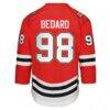 Connor Bedard Chicago Blackhawks Youth Home Centennial Premier Jersey - Red - Detail View