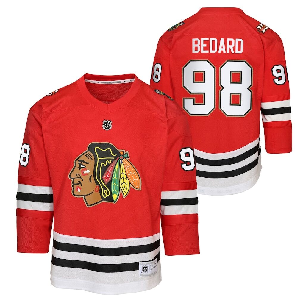 Connor Bedard Chicago Blackhawks Youth Home Centennial Premier Jersey