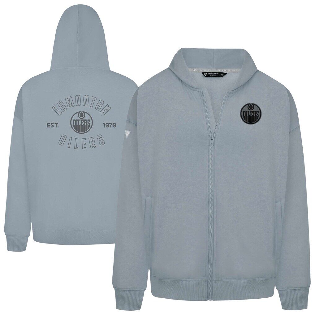 Edmonton Oilers Levelwear Uphill Abyssal Full-Zip Hoodie