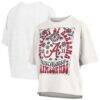 Alabama Crimson Tide Pressbox Women's Harmony Oversized T-Shirt - White - Front View