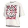 Alabama Crimson Tide Pressbox Women's Harmony Oversized T-Shirt - White - Side View
