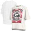 Georgia Bulldogs Pressbox Women's Harmony Oversized T-Shirt - White - Front View