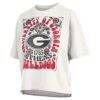 Georgia Bulldogs Pressbox Women's Harmony Oversized T-Shirt - White - Side View