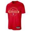 New Orleans Pelicans Nike 2025/26 On-Court Flare Performance Practice T-Shirt - Red - Side View