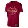 Cleveland Cavaliers Nike 2025/26 On-Court Flare Dri-FIT Tri-Blend Practice T-Shirt - - Back View