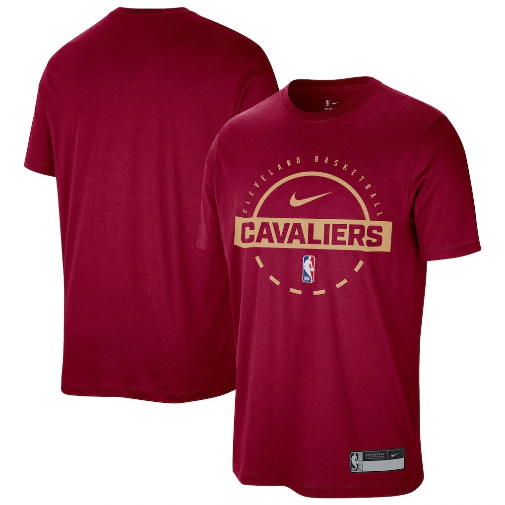 Cleveland Cavaliers Nike 2025/26 On-Court Flare Dri-FIT Tri-Blend Practice T-Shirt – Wine