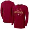 Cleveland Cavaliers Nike Authentic Long Sleeve Practice T-Shirt - Wine - Back View