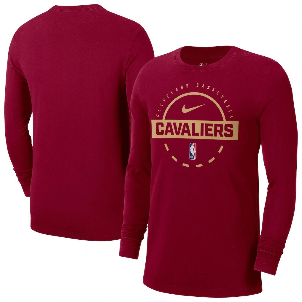 Cleveland Cavaliers Nike Authentic Long Sleeve Practice T-Shirt – Wine