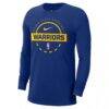 Golden State Warriors Nike Authentic Long Sleeve Practice T-Shirt - Royal - Side View