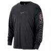 NBA Nike Team 31 Max90 Long Sleeve T-Shirt - Black - Side View