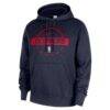 LA Clippers Nike 2025/26 Authentic Practice Club Pullover Hoodie - Navy - Back View