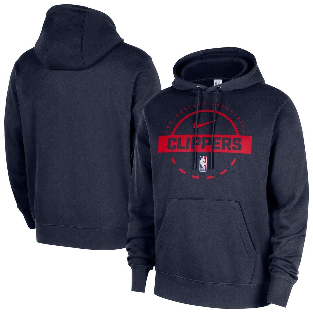 LA Clippers Nike 2025/26 Authentic Practice Club Pullover Hoodie