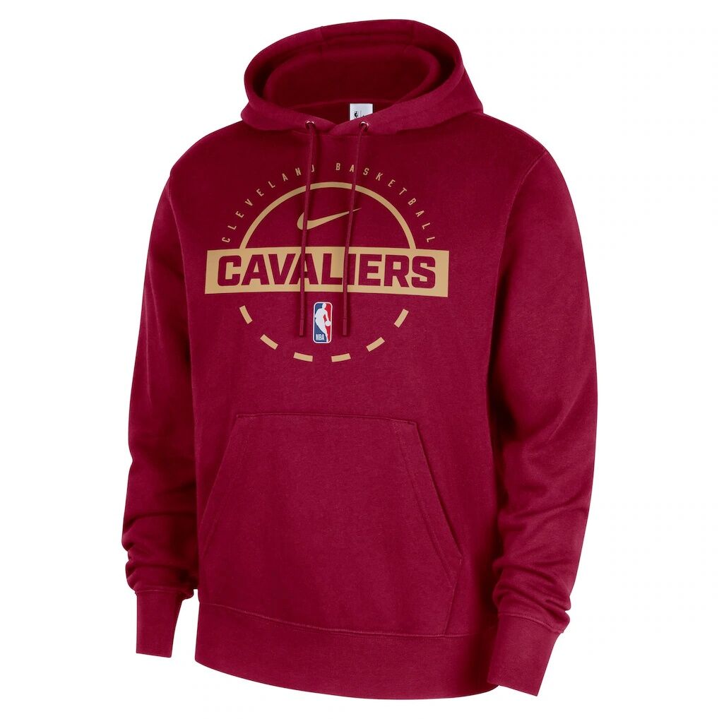 Cleveland Cavaliers Nike 2025/26 Authentic Practice Club Pullover Hoodie – Wine