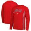 Chicago Bulls Nike 2025/26 Authentic Pre-Game Legend Dri-FIT Long Sleeve Shooting Shirt - Red - Front View