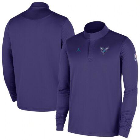 Charlotte Hornets Nike 2025/26 Authentic Coaches Quarter-Zip Dri-Fit Top