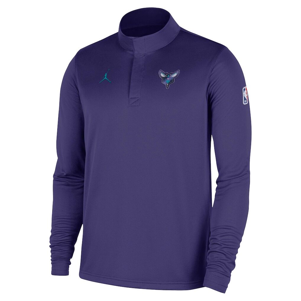 Charlotte Hornets Nike 2025/26 Authentic Coaches Quarter-Zip Dri-Fit Top
