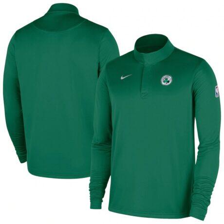 Boston Celtics Nike 2025/26 Authentic Coaches Quarter-Zip Dri-Fit Top - Kelly Green - Front View