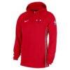 Chicago Bulls Nike Authentic On Court Zone Quarter-Zip Dri-FIT Hoodie Jacket - Red - Side View