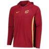 Cleveland Cavaliers Nike Authentic On Court Zone Quarter-Zip Dri-FIT Hoodie Jacket - - Back View