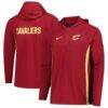 Cleveland Cavaliers Nike Authentic On Court Zone Quarter-Zip Dri-FIT Hoodie Jacket - - Front View