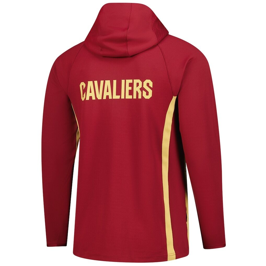 Cleveland Cavaliers Nike Authentic On Court Zone Quarter-Zip Dri-FIT Hoodie Jacket – Wine