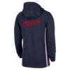 LA Clippers Nike Authentic On Court Zone Quarter-Zip Dri-FIT Hoodie Jacket - Navy - Side View
