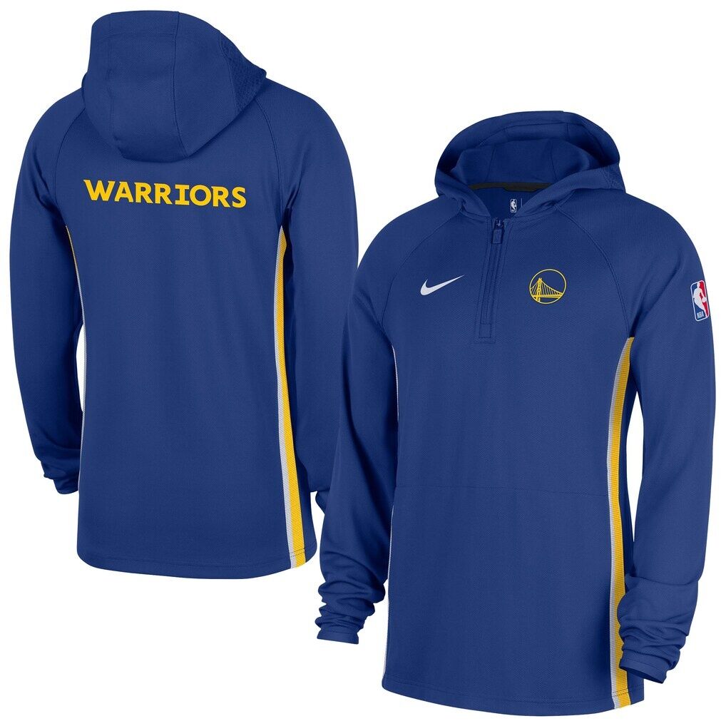 Golden State Warriors Nike Authentic On Court Zone Quarter-Zip Dri-FIT Hoodie Jacket
