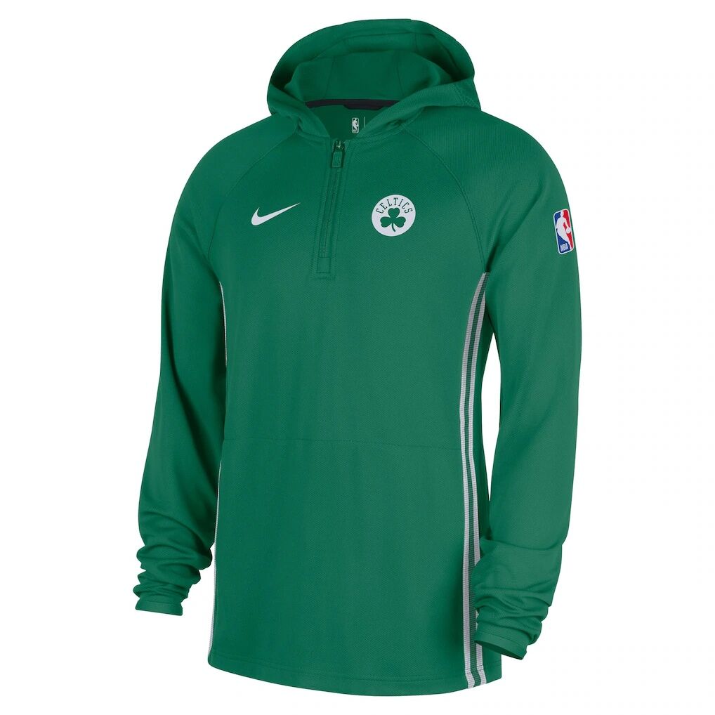 Boston Celtics Nike Authentic On Court Zone Quarter-Zip Dri-FIT Hoodie Jacket – Kelly Green